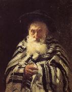 Ilia Efimovich Repin Great Jewish prayer oil painting artist